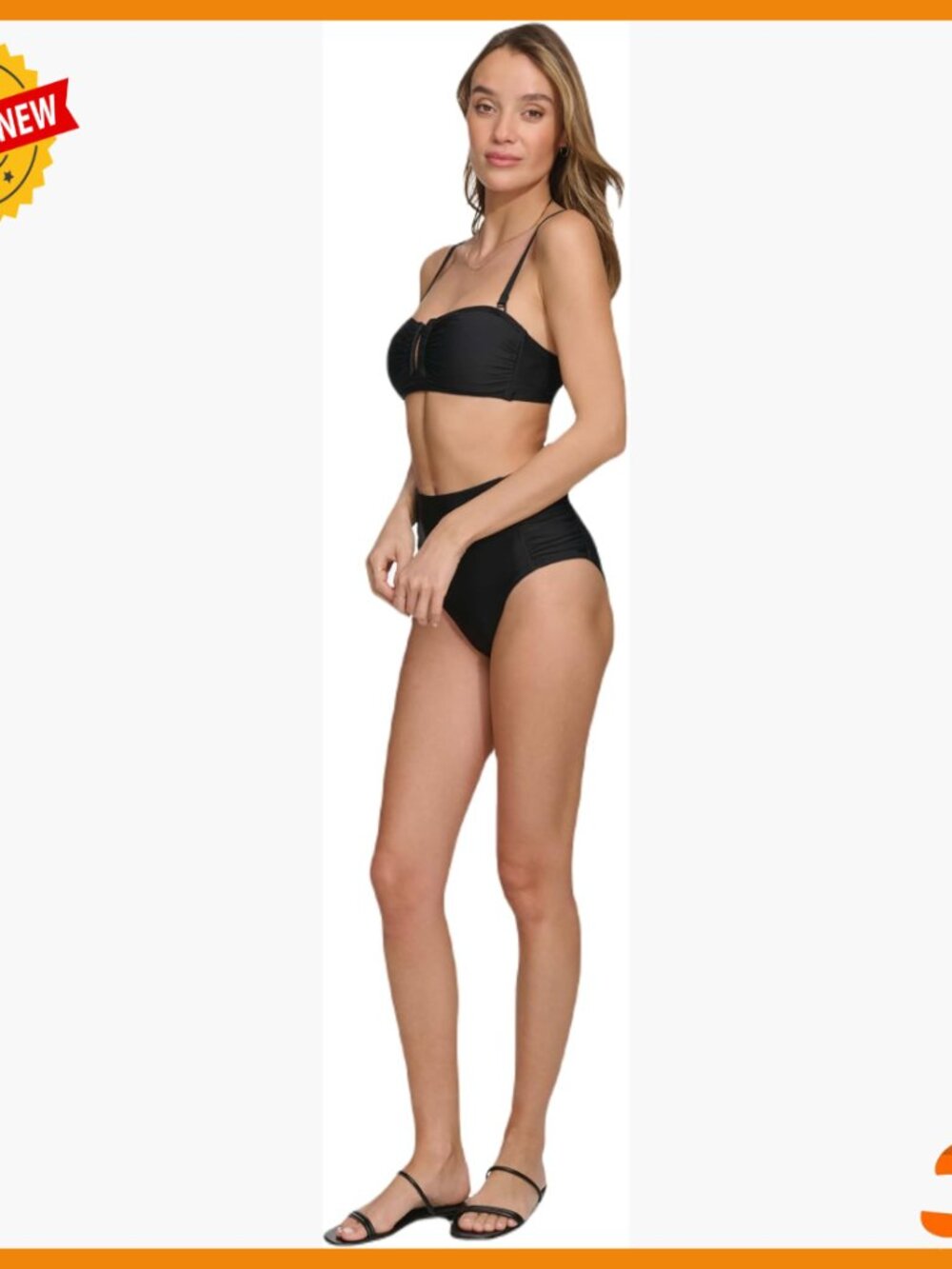 U-Wire Bandeau Bikini Set With Tummy Control Shirred Bottom